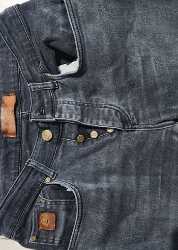 Gri Biker Stili Erkek DenimMotosiklet Pantolonu - Görsel 3