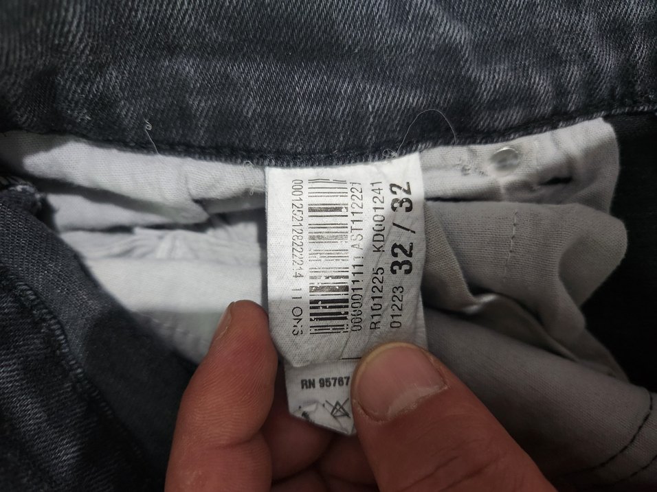 Gri Biker Stili Erkek DenimMotosiklet Pantolonu - Görsel 5