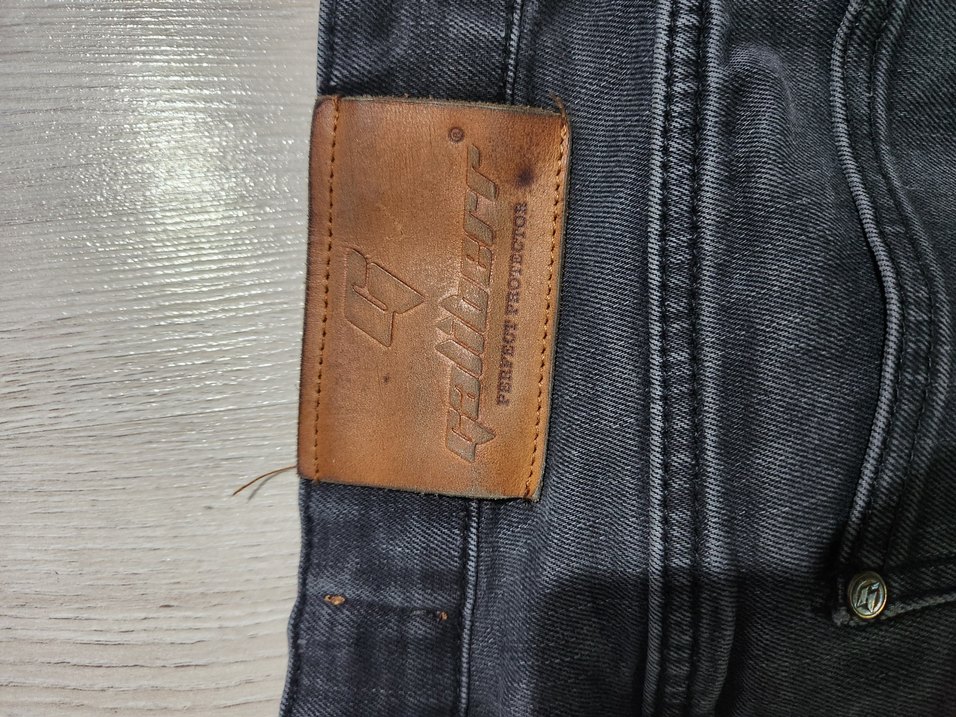 Gri Biker Stili Erkek DenimMotosiklet Pantolonu - Görsel 4