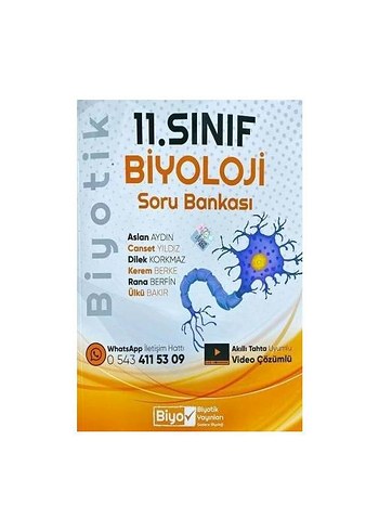 11. Sınıf Biyoloji Soru Bankası