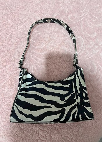 Zebra Desenli Kadın Omuz Çantası
