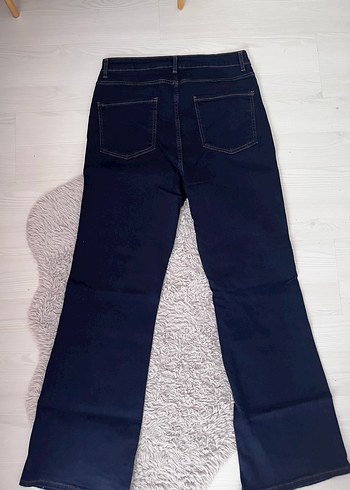 42 Beden Lacivert Midi Kadın Denim Pantolon