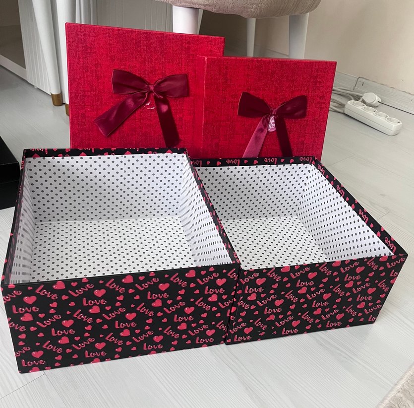 Parlak Bordo Hediye Kutuları 2li - Görsel 3