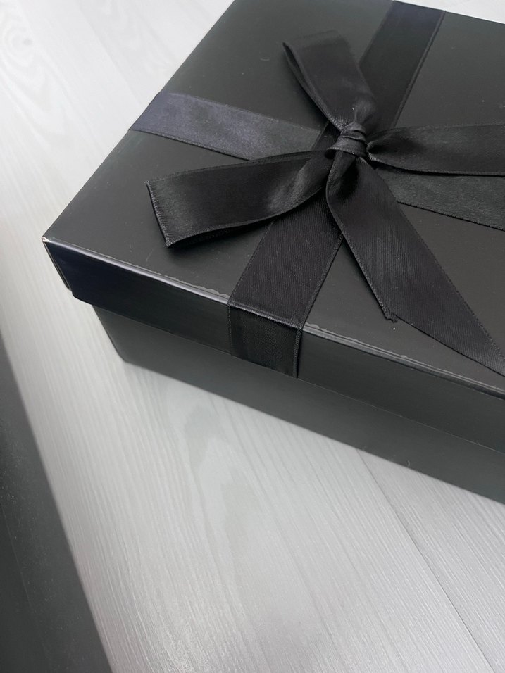 Siyah Kurdeleli Üçlü Bohça Kutusu Seti - Görsel 3