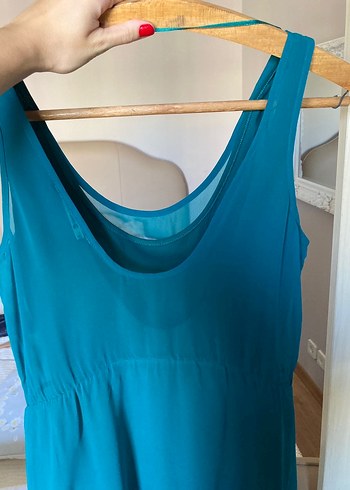 Zata Uzun Askılı Elbise - Görsel 4