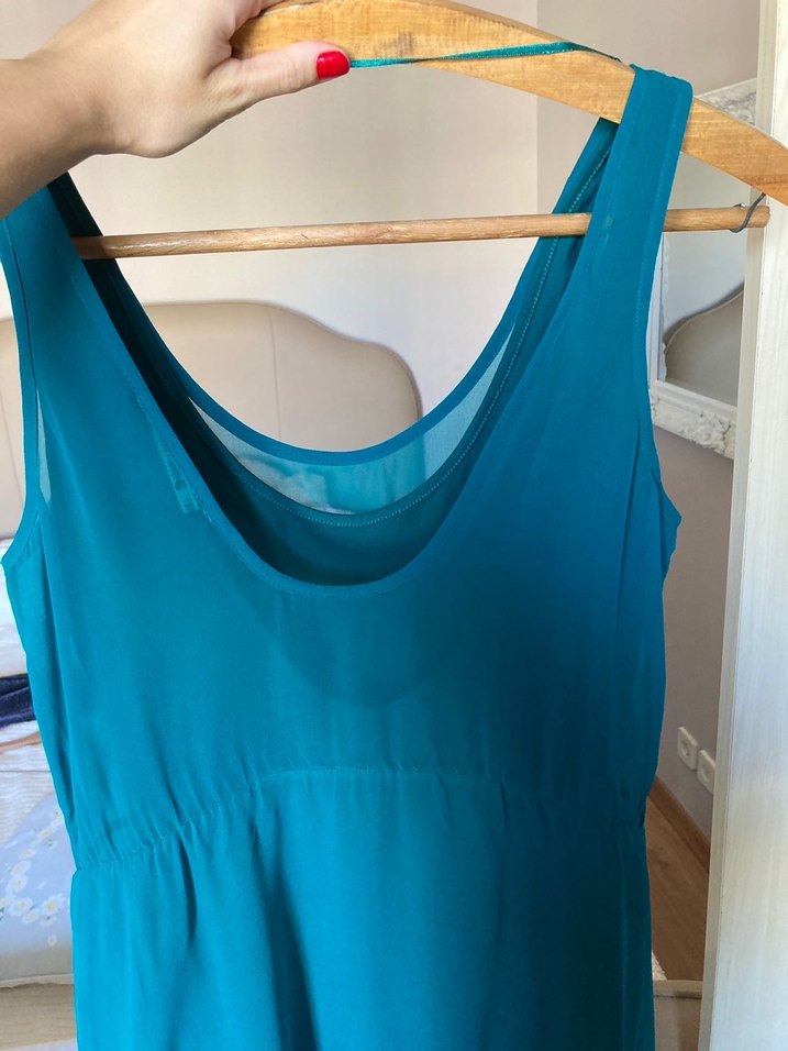 Zata Uzun Askılı Elbise - Görsel 4