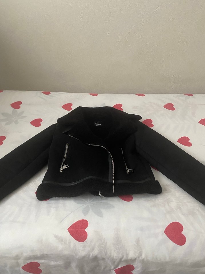 Siyah Fermuarlı Kadın Ceket - Görsel 4