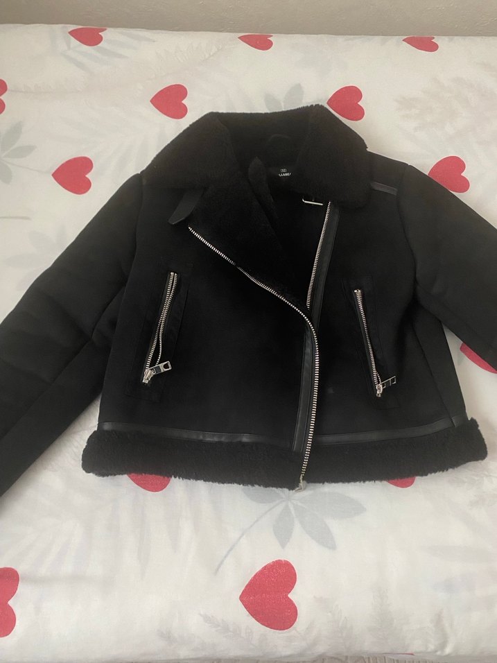 Siyah Fermuarlı Kadın Ceket - Görsel 3