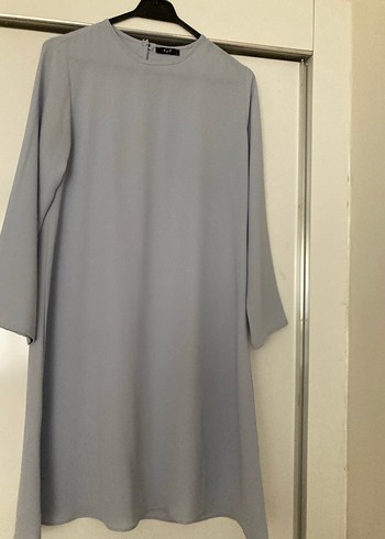 Diğer Açık mavi Midi Kadın Tunik, Salaş Kesim, Uzun Kollu