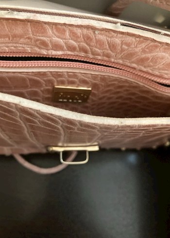 Deri Yılan Desenli Kadın Çanta . orijinal inci marka küçük boy - Görsel 3