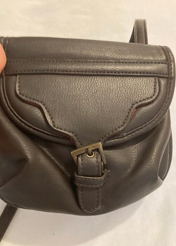 Kahverengi Deri Tokalı Kadın Çanta - Görsel 2