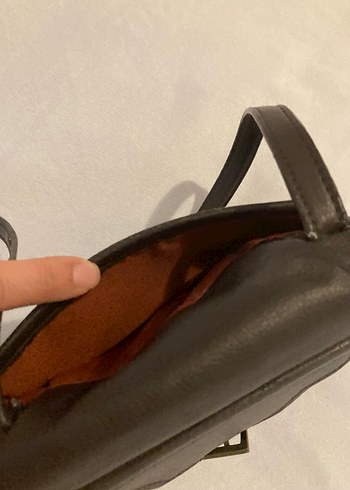 Kahverengi Deri Tokalı Kadın Çanta - Görsel 5