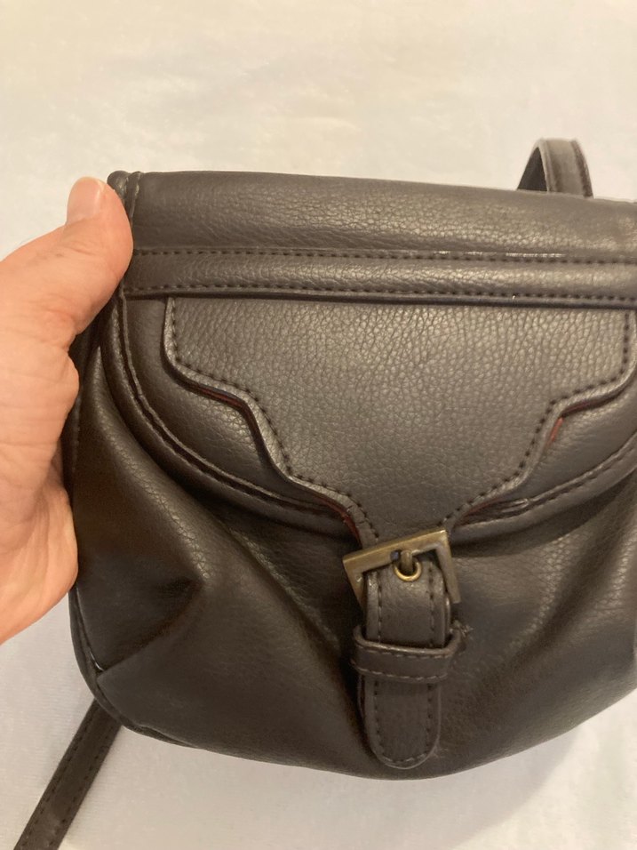 Kahverengi Deri Tokalı Kadın Çanta - Görsel 3