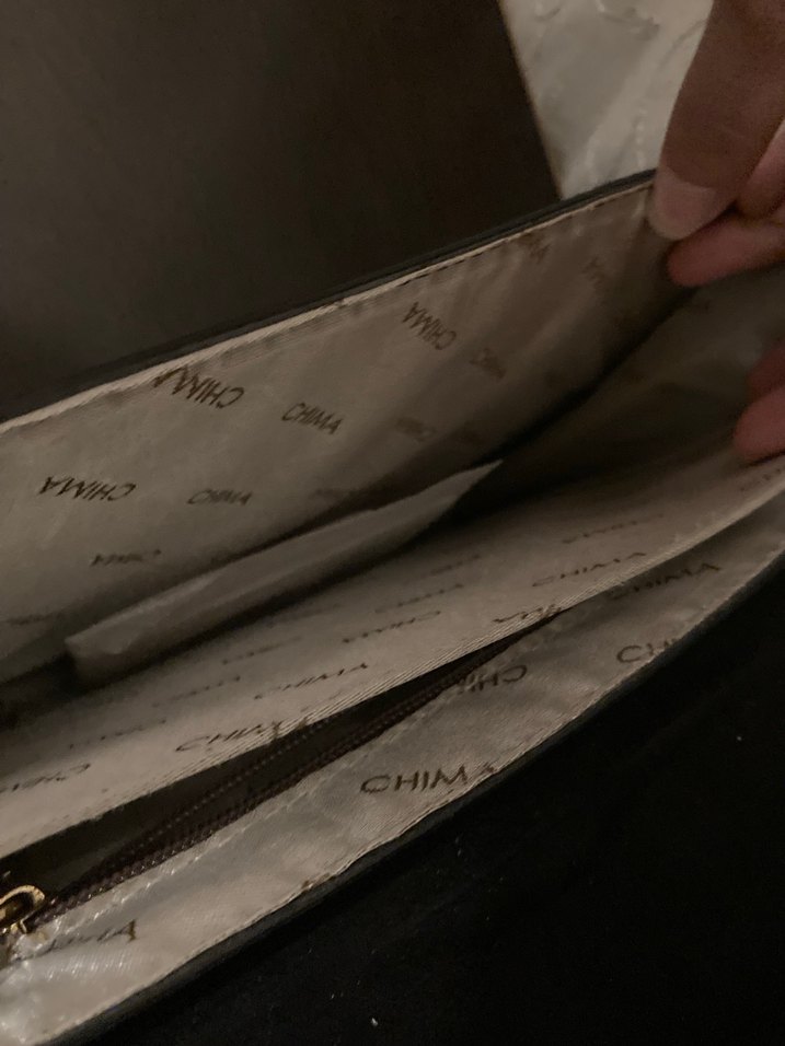 Chima Siyah Deri Kadın Çanta Yılan Desenli Tokalı - Görsel 3