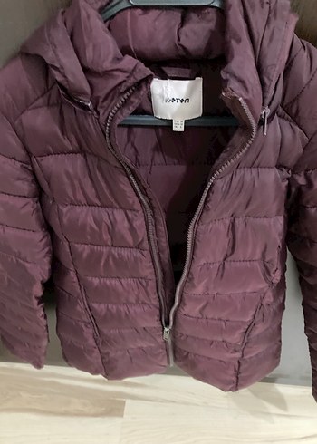 Koton Bordo Kadın Kapüşonlu Kışlık Mont - Görsel 3