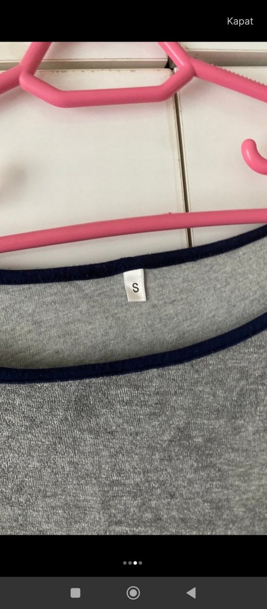 Gri Midi Keten Salaş Hamile Elbisesi - Görsel 3