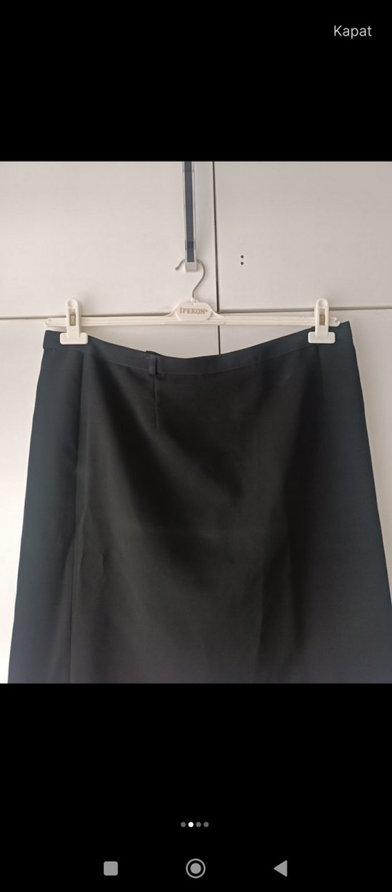 Siyah Midi Hamile Eteği - Görsel 2
