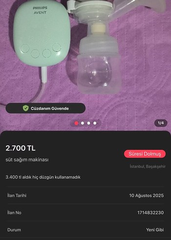 Philips Avent Göğüs Pompası - Açık Haki