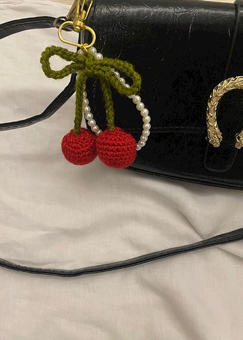 İncili Kiraz çanta charmı - Görsel 3