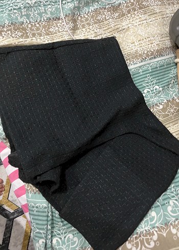 Düz Siyah Hamile Piliseli Midi Etek - Görsel 5