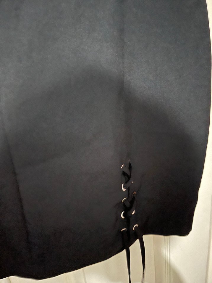 Siyah Yüksek Yakalı Midi Kadın Elbise - Görsel 3