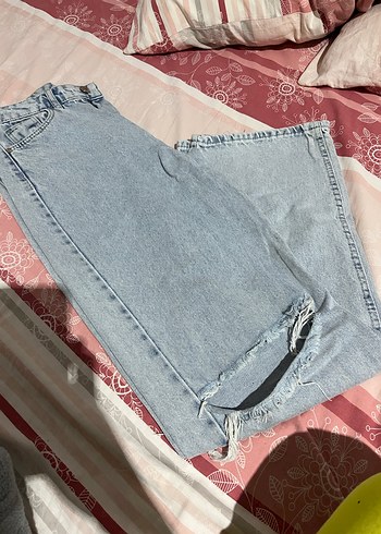 Diğer Kadın Mavi Tie-Dye Loose Fit Midi Jean