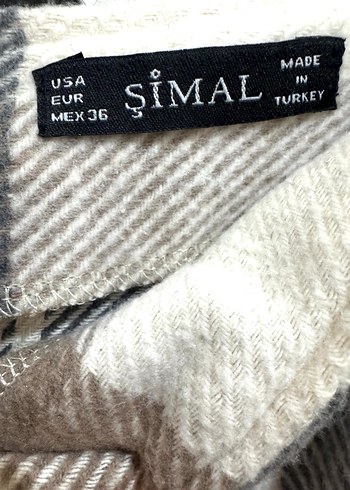 Düğmeli Ekose Midi Kadın Etek - Görsel 3