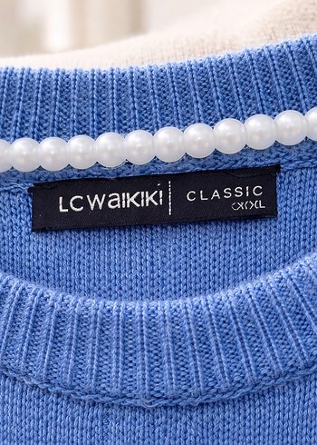 Mavi Örgü Kadın Kazak LC WAIKIKI - Görsel 3