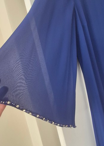 xxl Beden mavi Renk Uzun Mavi Kadın Abiye Elbise