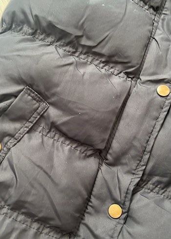 Kürklü Kapüşonlu Siyah Kadın Yelek - Görsel 2