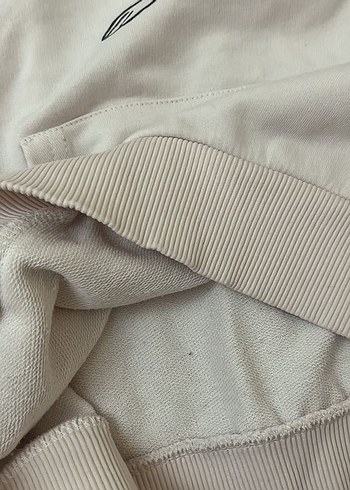 Baskılı Beyaz Sweatshirt - Görsel 5