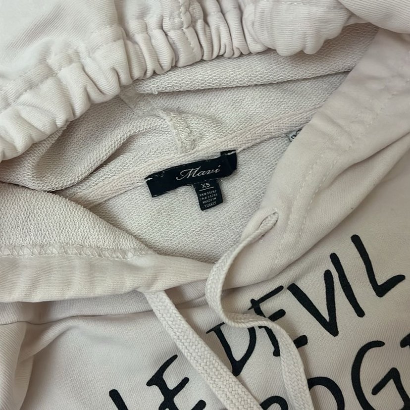 Baskılı Beyaz Sweatshirt - Görsel 4