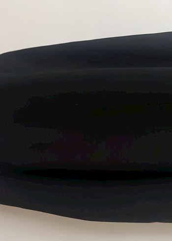 Kolsuz V Yaka Siyah Midi Elbise - Görsel 2