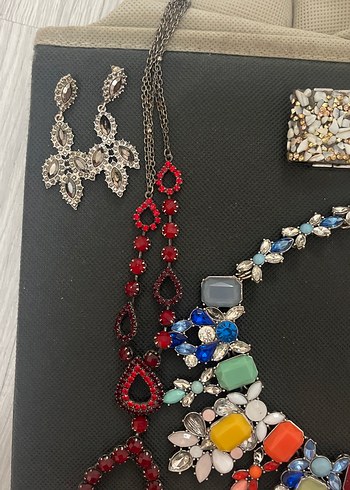 Vintage kolye bilezik küpe - Görsel 2