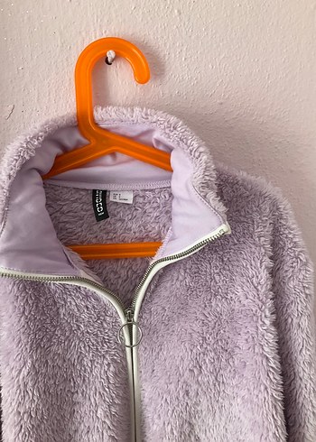 s Beden mor Renk H&M Pastel Mor Peluş Kadın Hırka