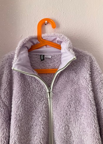 s Beden H&M Pastel Mor Peluş Kadın Hırka