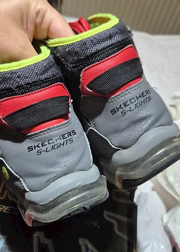 34 Beden gri Renk Skechers S Lights Erkek çocuk outdoor bot
