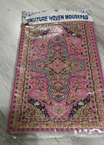Renkli Baskılı Pembe Mini Halı Mousepad - Görsel 4