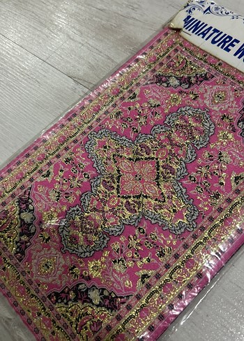 Renkli Baskılı Pembe Mini Halı Mousepad - Görsel 3