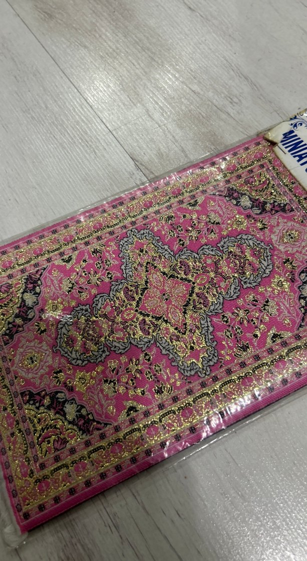 Renkli Baskılı Pembe Mini Halı Mousepad - Görsel 2