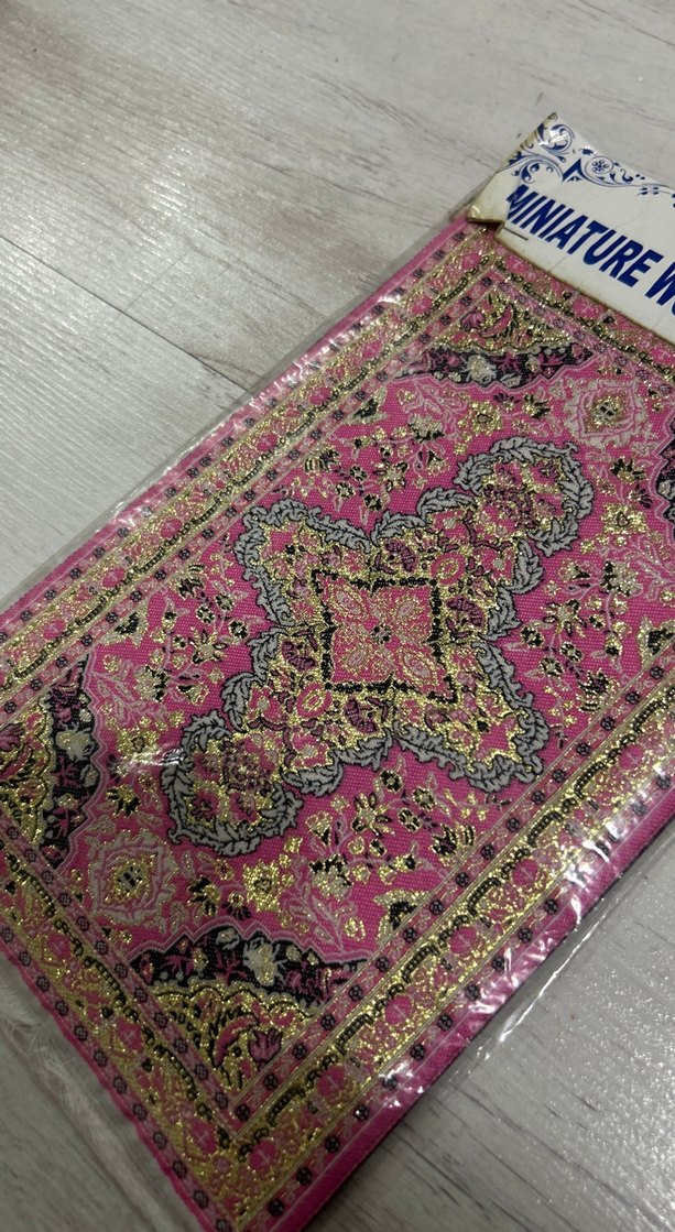 Renkli Baskılı Pembe Mini Halı Mousepad - Görsel 3