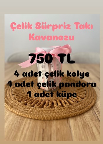 Çelik Sürpriz Takı Kavanozu