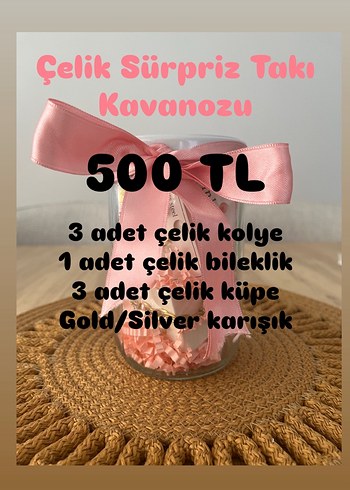 Çelik Sürpriz Takı Kavanozu
