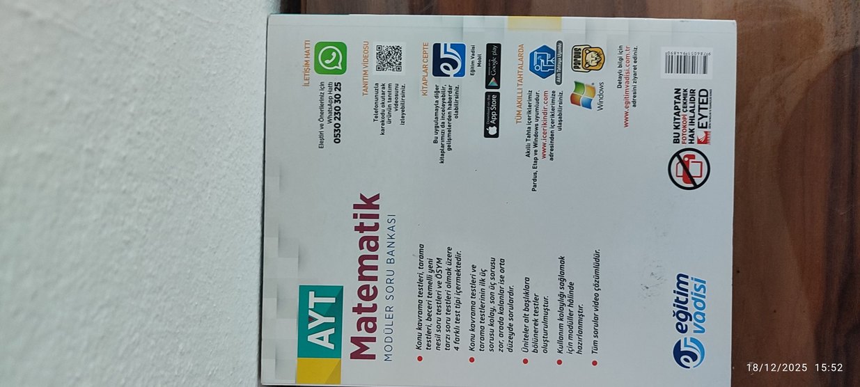 Msb yayınları Ayt matematik - Görsel 2