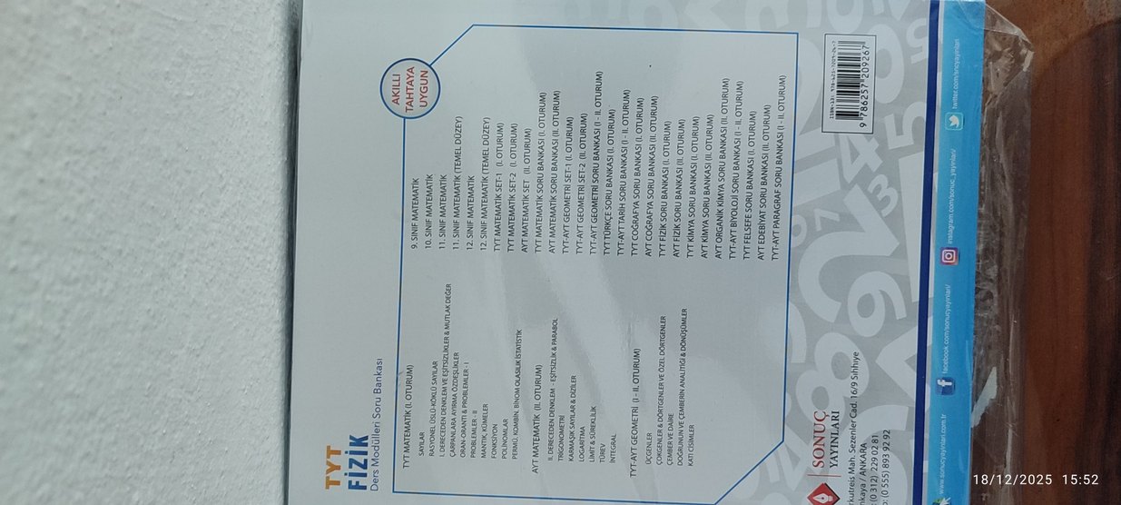Dm yayınları TYT fizik - Görsel 2
