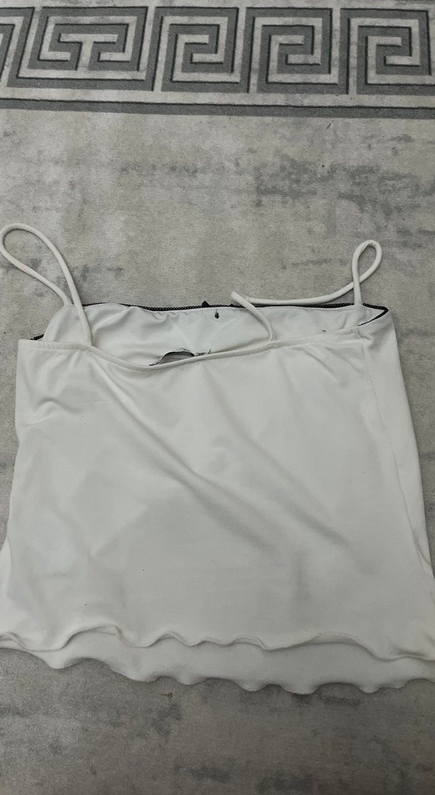 Beyaz Straplez Kadın Atlet - Görsel 3