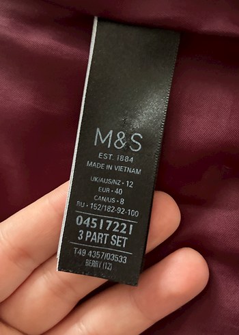 Koyu mor kapşonu çıkabilen mont KESİNLİKLE ORJİNAL - Görsel 3