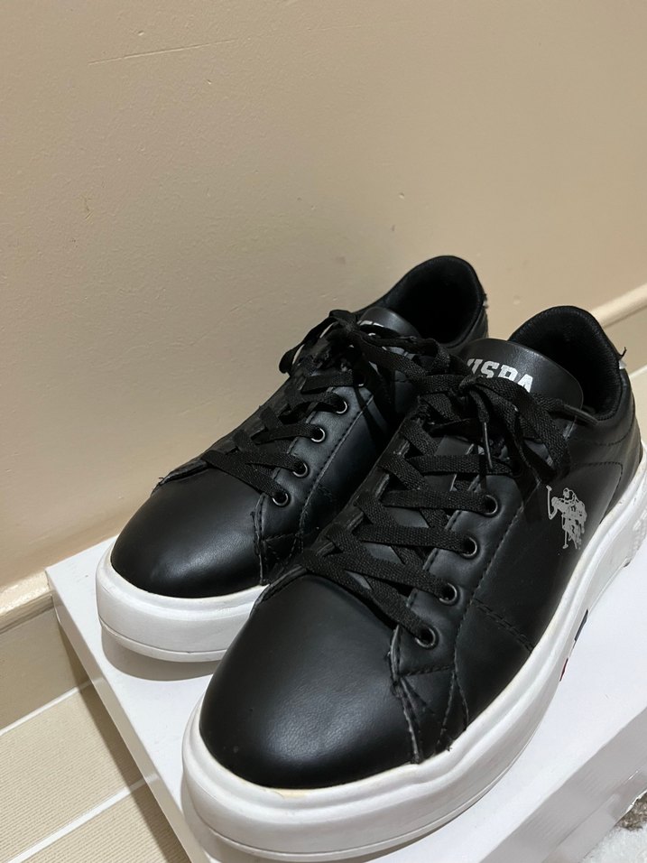 U.S. Polo Assn. Siyah Deri Sneaker — görsel 2/4