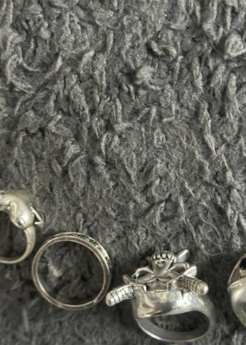 Gri Zincir Detaylı Kadın Yüzükleri - Görsel 7