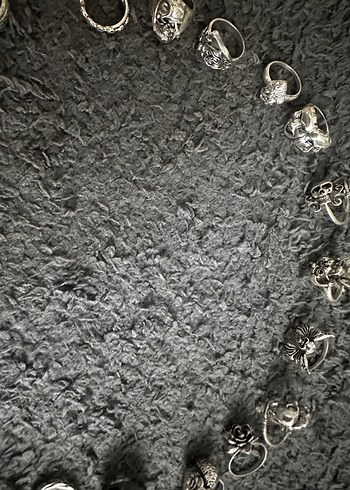 Gri Zincir Detaylı Kadın Yüzükleri - Görsel 11